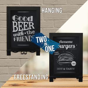 <span class=keywords><strong>Tableau</strong></span> noir en bois noir de 9,5 x 14 pouces avec pieds, style vintage, pour mariage, comptoir de cuisine, <span class=keywords><strong>tableau</strong></span> mémo - Product Image 4