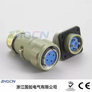 ZHOQN Aviation Plug YD20 4P Circular Connector Male Pin Welding Interface - Product Image 1
