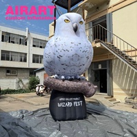 Modèle géant gonflable personnalisé d'hibou des neiges, hibou gonflable géant pour événements, ballon gonflable géant en forme d'hibou de dessin animé