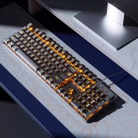 Clavier de jeu mécanique rétroéclairé bleu glace, 104 touches, taille standard, boîtier en cristal blanc, touches double-shot, logo personnalisé, OEM