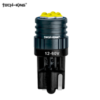 Ampoules LED TECH-KING à haute luminosité 2525 pour feux de signalisation automobile 12-60V T10, ampoules de positionnement, éclairage automobile