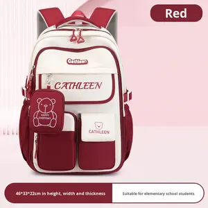 Mochila Escolar para Estudiantes de Primaria y Secundaria, Protección de la Columna Vertebral, Reducción de Peso, Gran Capacidad, Diseño en Contraste - Product Image 6