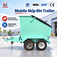 Remorque de benne mobile robuste avec certification WMI DOT CE pour la gestion des déchets de construction et le transport de matériaux industriels