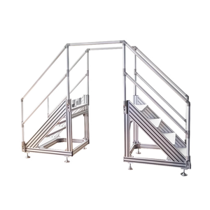 Escaliers, passerelles, marches, plateformes et échelles en aluminium HanTe pour la sécurité industrielle, avec accessoires, pieds, niveleurs et mains courantes - Product Image 3