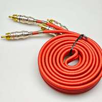 Cable de Audio para Amplificador de Coche Trenzado de Alta Densidad Personalizable Premium, Cable de Altavoz con Doble Blindaje