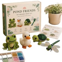 Kit de création de bijoux 3D en perles plastiques, projet de tissage de perles DIY sur le thème des animaux et des saisons