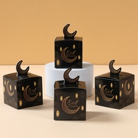 MorSun 24 boîtes de friandises pour fête de l'Aïd Moubarak avec des motifs de croissant de lune pour les fournitures de fête islamique musulmane