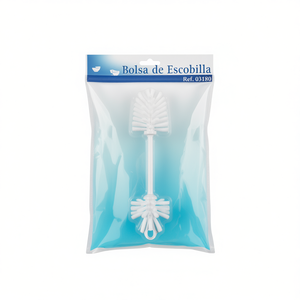 Portascopino per WC 460x140 mm con Spazzola Lunga in Plastica Nylon - Product Image 2