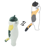 Peluche chat longue et personnalisée, oreiller chat en peluche dessin animé sur mesure, poupée en peluche personnalisée pour la décoration intérieure