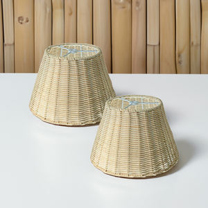 Abat-jour en rotin rustique fait à la main Vietnam luminaire suspendu décoratif avec cadre en bambou pour la décoration intérieure de la maison-HLS2033 - Product Image 1