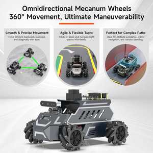 หุ่นยนต์ ROSMASTER <span class=keywords><strong>M1</strong></span> สำหรับการสร้างแผนที่ การนำทางด้วยปัญญาประดิษฐ์ การจดจำภาพ การวางแผนเส้นทาง และการวิจัย สำหรับบอร์ดควบคุมหลายระบบ - Product Image 2