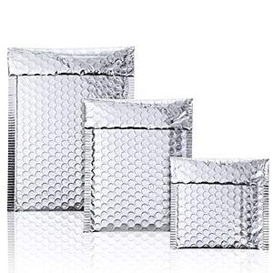 Film en aluminium argenté épaissi, 15cm x 20cm + 4 sacs à bulles, sacs express, sacs d'emballage cosmétique, vente en gros - Product Image 4