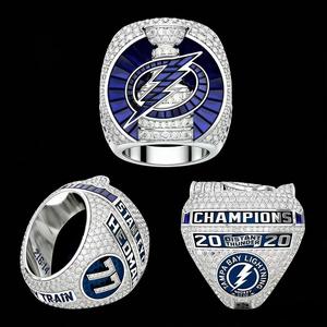 Anello del Campionato <span class=keywords><strong>2020</strong></span> dei Tampa Bay Lightning, Hockey Americano, Lega Placcata Argento 925, Regalo Unisex alla Moda - Product Image 1