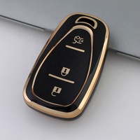 Ajustement pour Chevrolet étui à clés de voiture TPU ligne dorée porte-clés couverture étui à clés intelligent pour Malibu Blazer accessoires de voiture