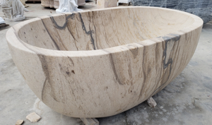 <span class=keywords><strong>Bañera</strong></span> de Spa de piedra Real, <span class=keywords><strong>bañera</strong></span> de mármol independiente de <span class=keywords><strong>roca</strong></span> Natural, <span class=keywords><strong>bañera</strong></span> de piedra de mármol blanco gris ovalada - Product Image 4