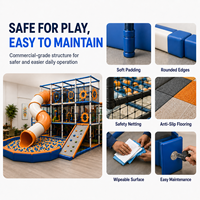 Équipement de jeu intérieur commercial : Piscine à balles, toboggan en spirale, rampe d'escalade ASTM EN1176 pour cafés et centres commerciaux