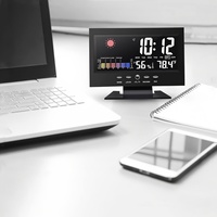 Station météo multifonctionnelle, horloge, thermomètre, hygromètre, calendrier, affichage numérique LCD, mesure de la température et de l'humidité