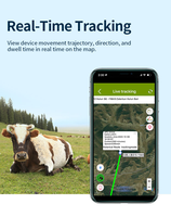 Rastreador GPS Impermeable IP67 para Ovejas, Vacas, Ganado, Caballos y Animales Grandes, con Energía Solar, Dispositivo de Rastreo GPS en Tiempo Real para Gestión Agrícola
