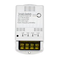 Interrupteur intelligent WIFI 4000W compatible avec le module relais RF Tuya 85-250V 30A, télécommande Smart Life, Alexa, Google Home Automation