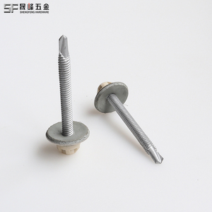 Bi-tinh thần thời tiết mạ kẽm tự khoan vít 4.8x50mm <span class=keywords><strong>Hex</strong></span> đầu với máy giặt tự khoan vít với nắp nhựa - Product Image 4