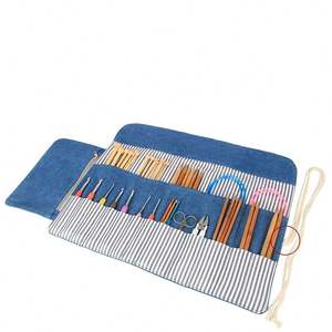 Free Sample <b>Knitting</b> <b>Needle</b> Tool <b>Bag</b> Roll Foldable <b>Needle</b> Case Organizer <b>Bag</b> <b>Needles</b> Yarn Organizer - Product Image 1