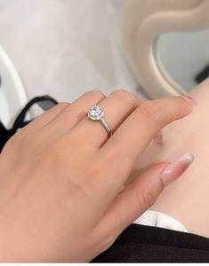 Personalizado VVS1 1Ct Mossanite Diamante 925 Sterling Silver Jóias Daily Wear <span class=keywords><strong>Promise</strong></span> Anéis De Casamento Casal Set para o Presente Do Aniversário - Product Image 4