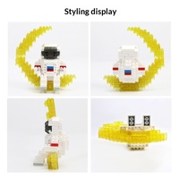 Blocs de construction en sachet, série Navette spatiale, Astronaute, Fusée, Micro-particules en plastique ABS, Jouet DIY