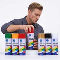 Peinture en aérosol anti-corrosion haute brillance, peinture industrielle multi-couleurs pour surfaces métalliques