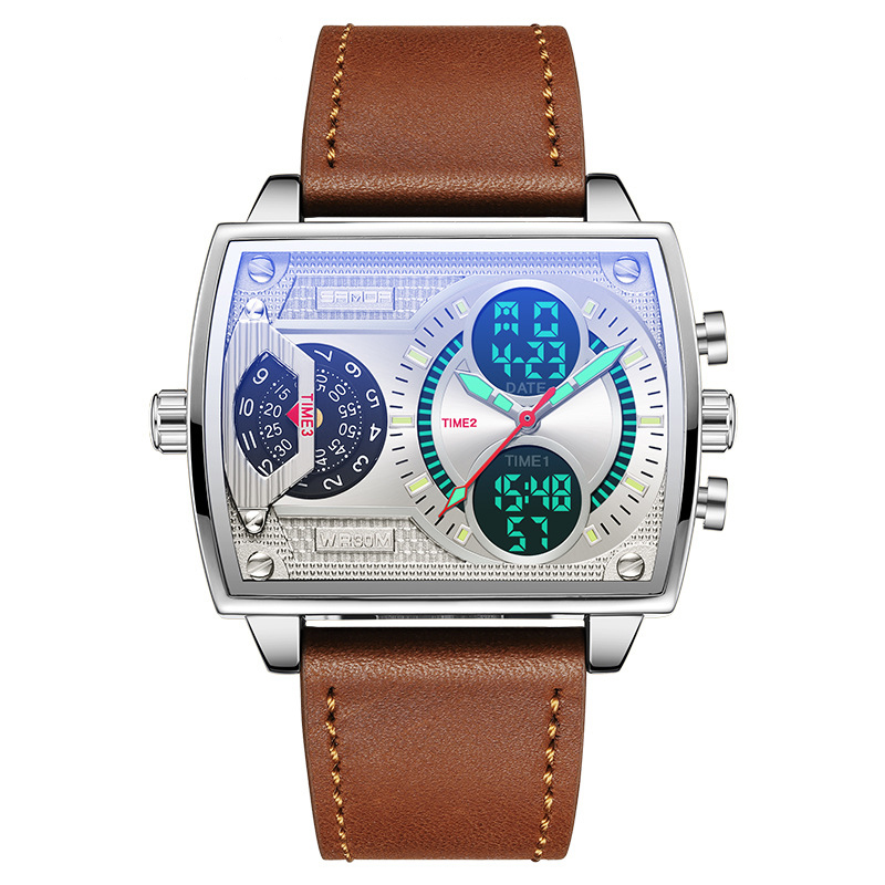 silver coffee with leather strap