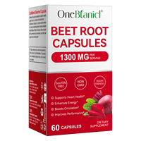 Poudre de Betterave OneBotanical Soutient la Tension Artérielle, la Performance Athlétique, la Digestion et le Système Immunitaire – Capsules de Racine de Betterave