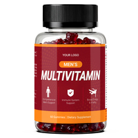 Gommes multivitaminées pour hommes YTBIO avec vitamines C, D et zinc pour le soutien immunitaire et énergétique, étiquette privée OEM