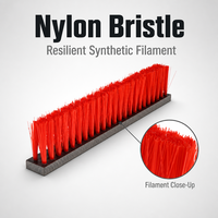 Brosse à bande en nylon à base plate de 300 mm pour balayeuse de voirie, brosse de nettoyage industrielle, bloc de brosse, taille personnalisée