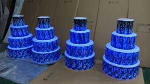 Rak pembawa pembawa pembawa botol kue ulang tahun LED VIP <span class=keywords><strong>Display</strong></span> layanan VIP akrilik Bar klub malam logo kustom - Product Image 3