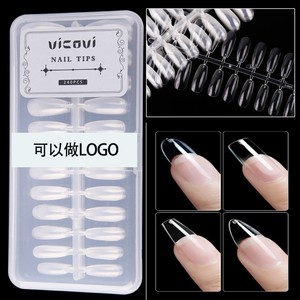Venta al por mayor, puntas de uñas transparentes, ultrafinas, sin rastro, media cubierta completa, varias formas, ataúd, Stiletto, suministros de uñas para <span class=keywords><strong>manicura</strong></span> - Product Image 2