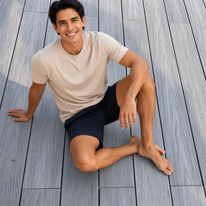 Tarima de WPC Vanjoin Hueco con Relieve de Madera Natural - Antideslizante y de Bajo Mantenimiento para Piscinas y Balcones - Product Image 2