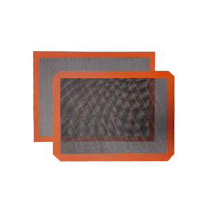 Tapis de cuisson en silicone perforé antiadhésif, réutilisable, pour plaque de cuisson demi-format, idéal pour la fabrication de pain, pizzas, macarons et biscuits - Product Image 2