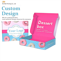 Boîtes d'Emballage en Papier Pliables pour Gâteaux, Biscuits, Pains, Pâtisseries, Donuts, Macarons, avec Logo Personnalisé, Conception Écologique, Impression Alimentaire