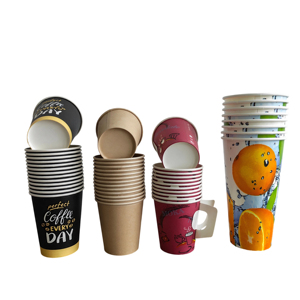 Gobelets en papier biodégradable personnalisés 8oz 10oz 12oz 16oz 20oz avec couvercle en PP imprimé couleur, jetables, pour café - Product Image 4