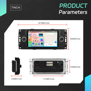 Podofo pour Jeep Chrysler 300C Dodge RAM 6.2 ''Android autoradio autoradio 6 + 128G/4 + 64G sans fil Carplay/Android Auto GPS/WiFi - Product Image 5