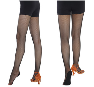 Pantimedias de red profesionales antideslizantes con línea de refuerzo para pies, medias de red para baile latino - Product Image 5