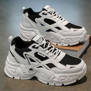 Zapatillas Deportivas Blancas y Azul Marino al Por Mayor de Fábrica - Parte Superior de Malla, Suela de PVC, Zapatos Casuales para Hombre, Estilo para Caminar - Product Image 4