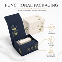 Caja de Regalo Cosmética de Cartón Reciclado Blanco Magnético Personalizada para Sets de Cuidado de la Piel, Impresión de Color y Tamaño Personalizados, Empaque para Pestañas