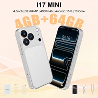 Smartphone Compacto 4G I17 Mini de 4.0 Pulgadas, Doble SIM, Doble Modo de Espera (DSDS), Desbloqueado, Android 15.0, 4GB+64GB - Directo del Fabricante