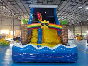 Toboggan aquatique gonflable de qualité commerciale en PVC, taille personnalisable, coloré, <span class=keywords><strong>avec</strong></span> <span class=keywords><strong>piscine</strong></span>, château gonflable, structure de saut aquatique - Product Image 5