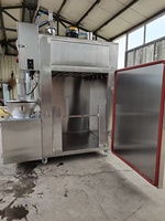 Nouveau four à fumer en acier inoxydable 304 à écran tactile contrôlé par PLC pour fumer/rôtir/cuire à la vapeur le saumon, le thon et les fruits de mer