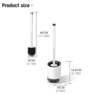 Masthome Plastic Household Wall Mounted Modern <strong>Silicone</strong> Bowl Cleaning TPR <strong>Toilet</strong> <strong>Brush</strong> with Holder Set - Product Image 2