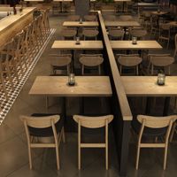 Chaise de restaurant ergonomique en bois massif, tabouret de bar haut en bois pour la maison, la cuisine, le restaurant, le café, le bar (vente en gros)
