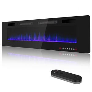 Cheminée <span class=keywords><strong>électrique</strong></span> décorative 3D intégrée de 72 pouces OEM/ODM, 12 couleurs de flammes, 750 W - Product Image 6