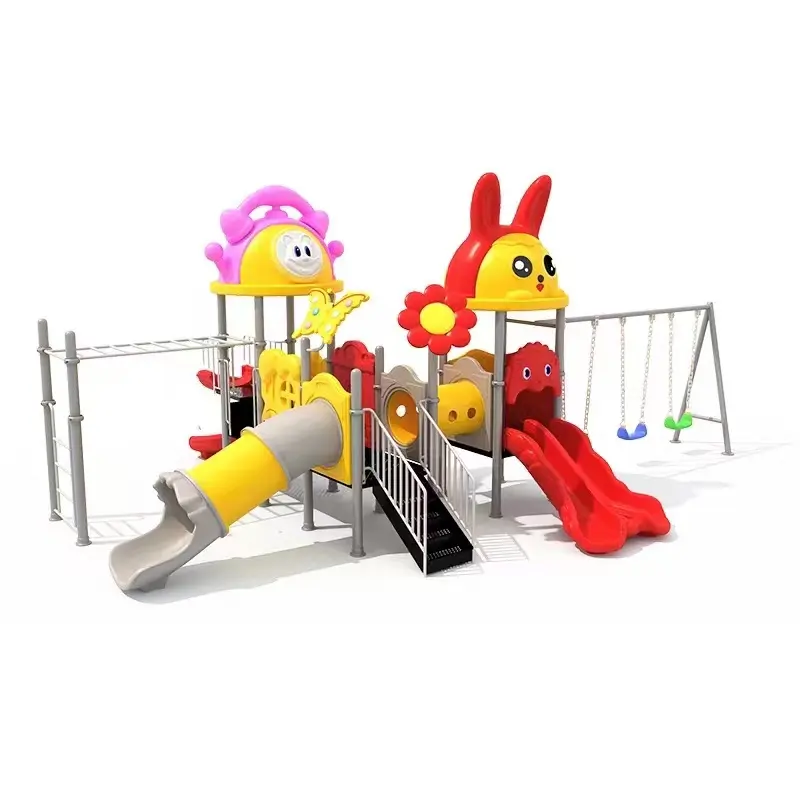 Ucuz fiyat küçük oyun ekipmanları Set açık oyun alanı çocuk oyun seti eğlence parkı için slaytlar