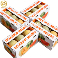 Boîtes en carton ondulé personnalisées, imperméables, avec revêtement UV, pour l'expédition et l'affichage empilable de melons et pastèques